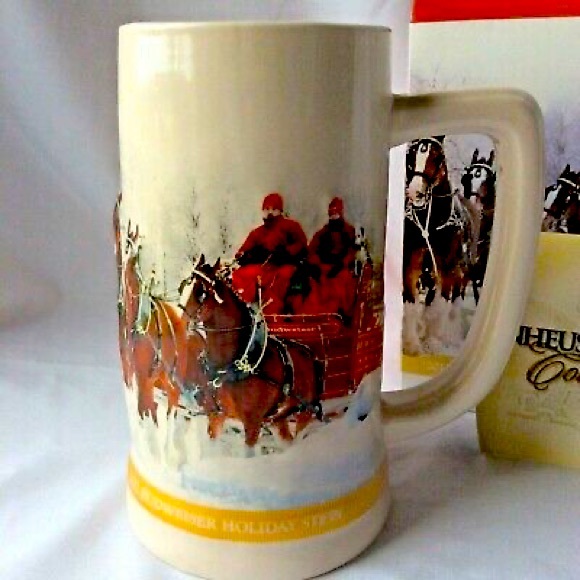 2012 Budweiser Winter Wonderland Christmas Mug Glass. New In Box - Picture 6 of 11